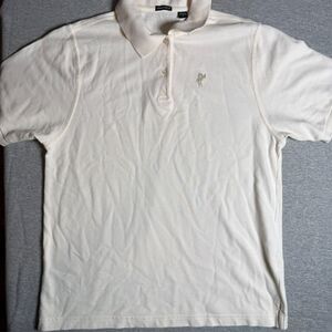 Ashworth Mens Cotton Polo Shirt White Golf Top Large